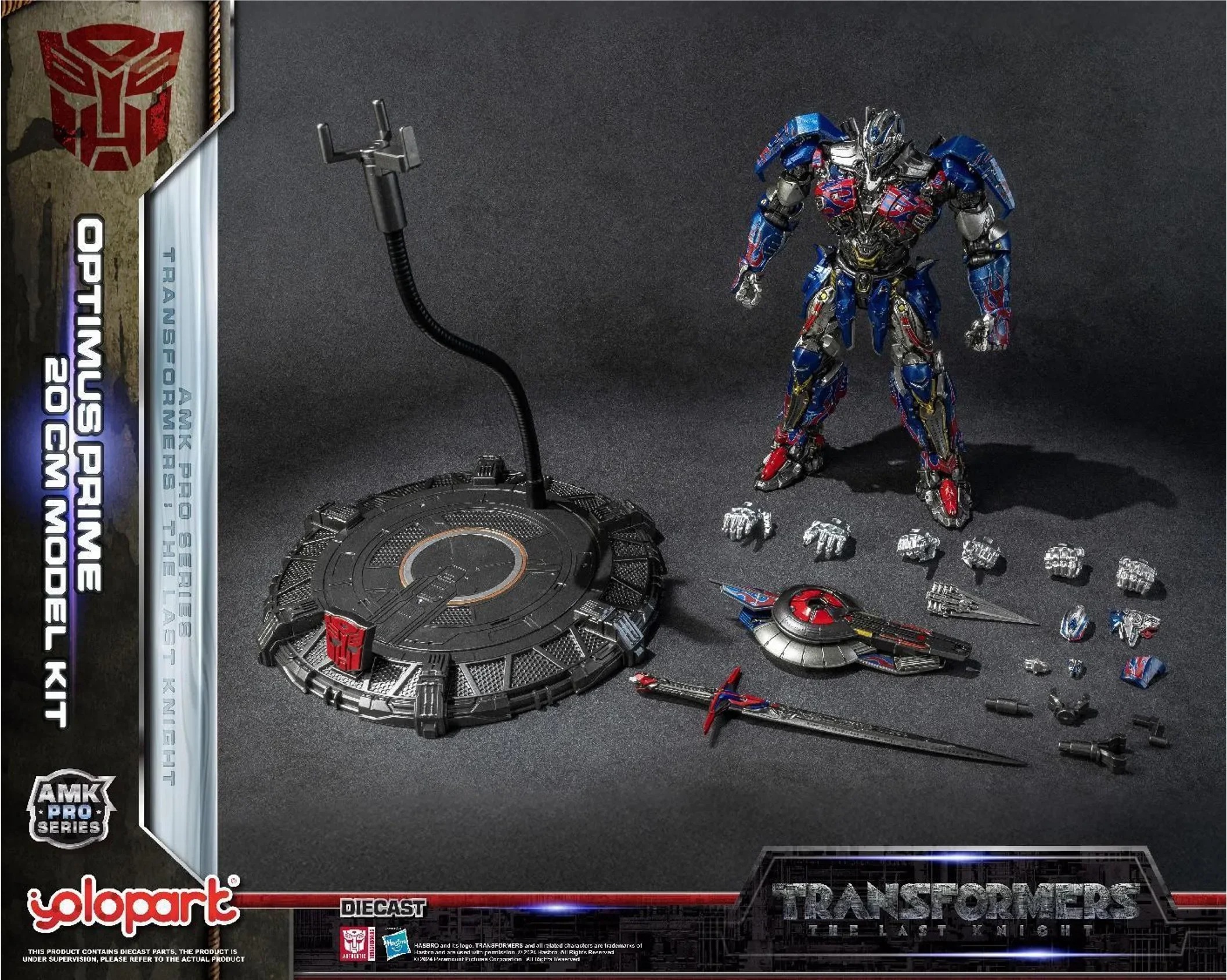 Model Kit Action Figure YOLOPARK Optimus Prime Transformers Movie The Last Knight AMK PRO ...