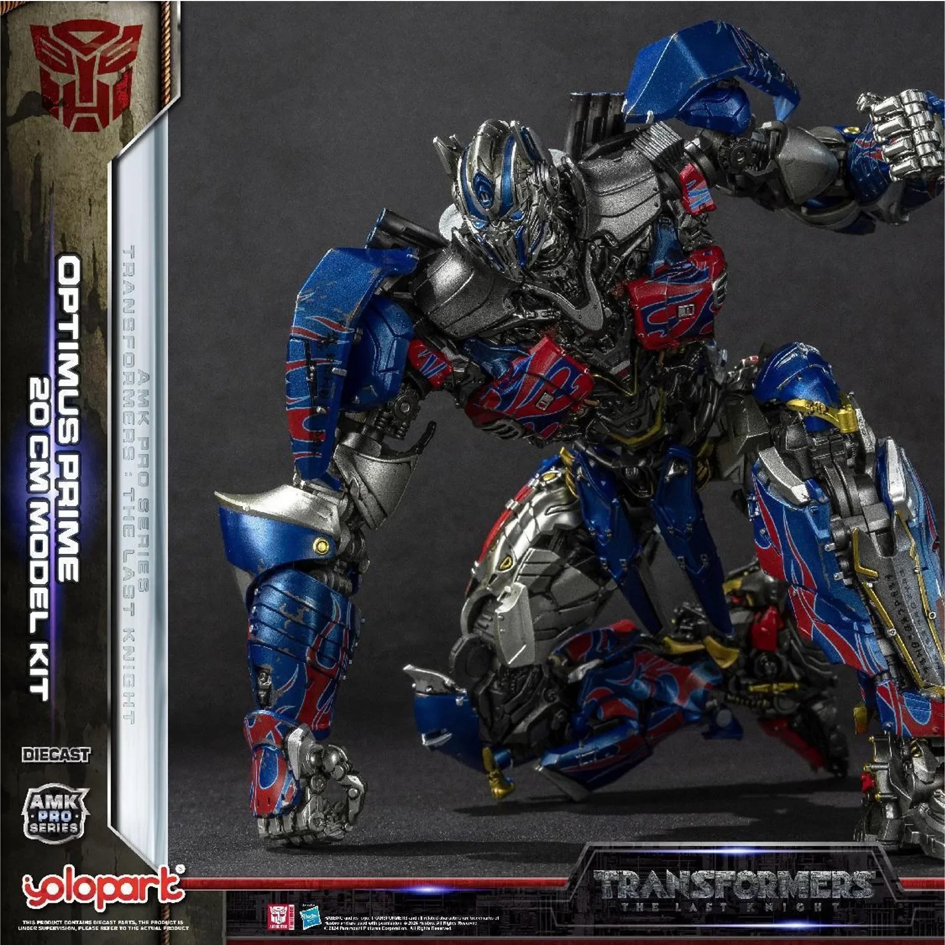 Model Kit Action Figure YOLOPARK Optimus Prime Transformers Movie The Last Knight AMK PRO ...