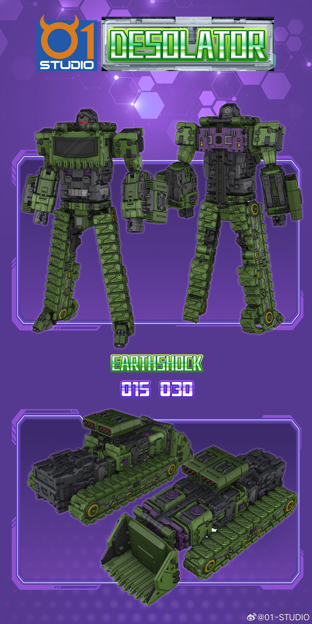 [Pre-Order] 01-Studio 01S03D Earthquake Bonecrusher Desolator ...