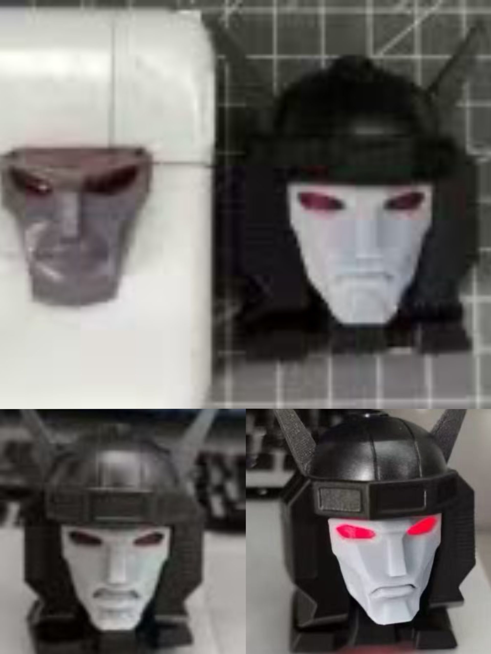 X-Transbots Menasor Replacement Face Sculpt Accessory Pack, 3D